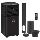 HOMCOM 7000BTU Portable Air Conditioner with 4 Modes, LED Display, Remote & 24 Hour Timer – Home Office Cooling