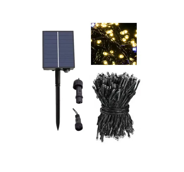 Solar 500 LED Fairy Lights String, 50m – Outdoor Garden, Patio & Party Lighting