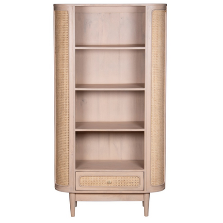 Valencia cane and mango wood bookcase