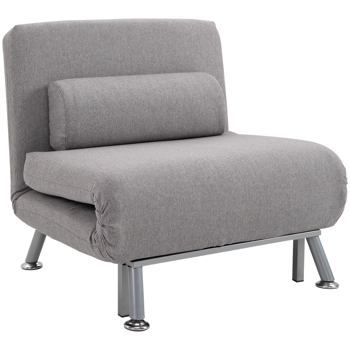 HOMCOM grey elevated single chair bed