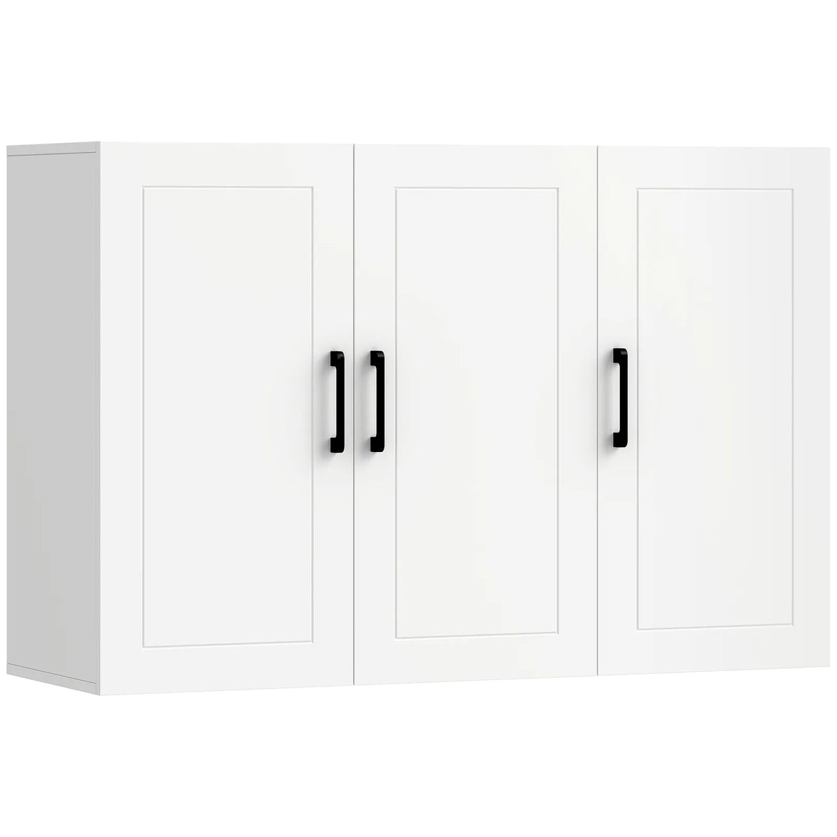 HOMCOM 90 cm Wall-Mounted Bathroom Cabinet with Soft-Close Doors and Adjustable Shelf – White