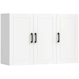 HOMCOM 90 cm Wall-Mounted Bathroom Cabinet with Soft-Close Doors and Adjustable Shelf – White
