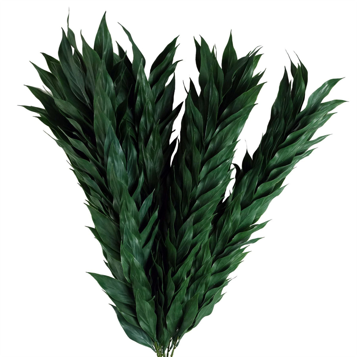 Leaf Large Artificial Decorative Leaf Spray with Wired Shapable Stems, Pack of 6 – 100cm Plastic Foliage Decor