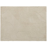HOMCOM Modern Geometric Plush Rug, Non-Slip, 200 x 140cm – Cream