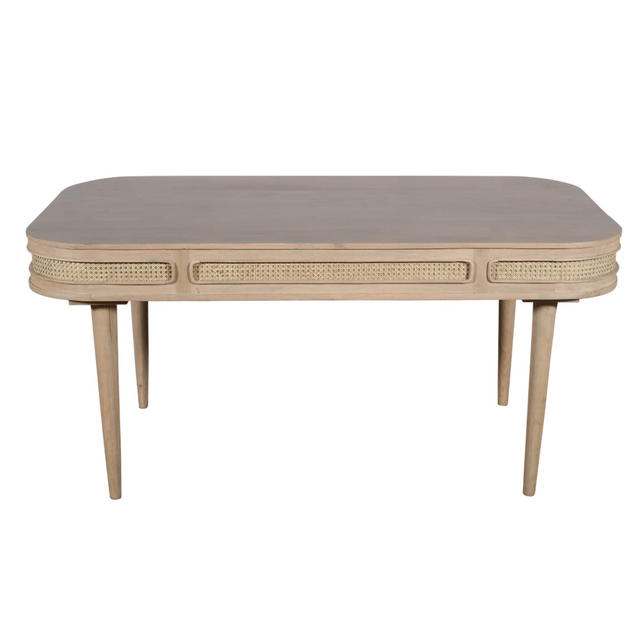 Valencia cane and mango wood dining table