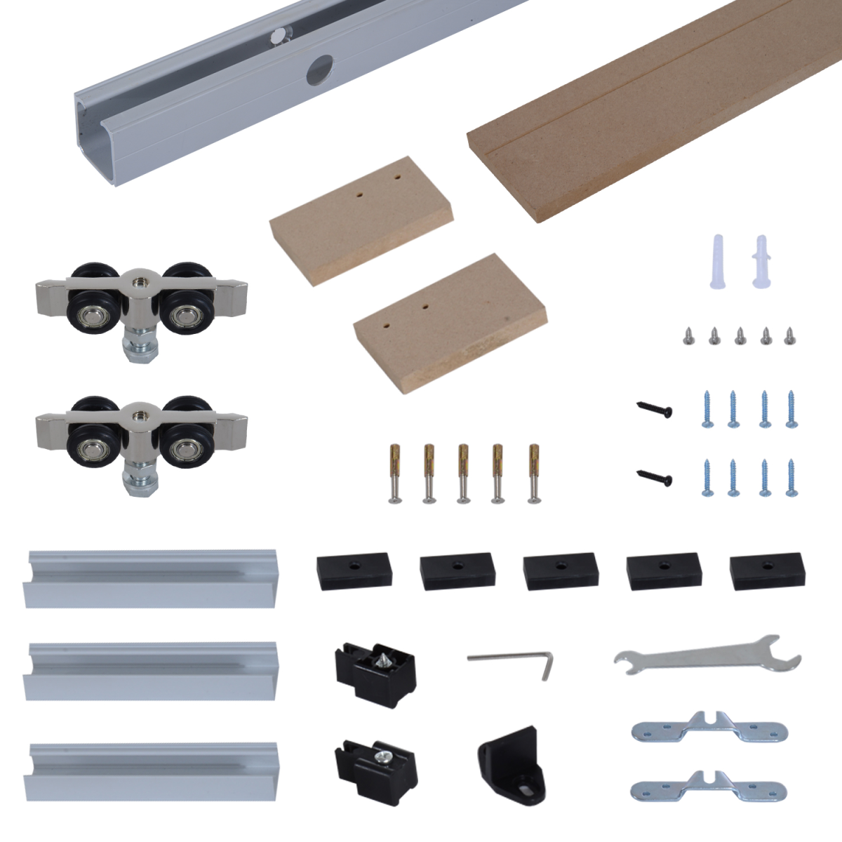 Rustic sliding barn door hardware kit