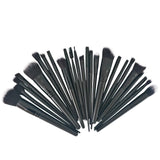 25-Piece Makeup Brush Set with Synthetic Bristles – Foundation, Concealer, Blush and Eyeshadow Brushes, Black