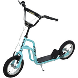 HOMCOM Kids Kick Scooter with Adjustable Handlebar, Dual Brakes & Inflatable Wheels – Steel Frame, Blue