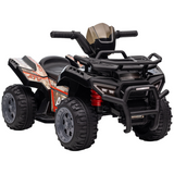 Kids Ride-On Four Wheeler ATV with Music and Large Tyres – Electric Quad for Ages 18-36 Months, Black