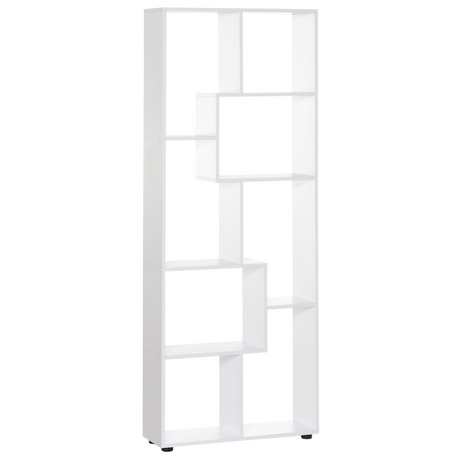 White 8-grid bookshelf