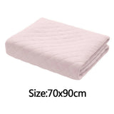 Washable Reusable Absorbent Incontinence Bed Pad, 70 x 90cm – Four-Layer Mattress Protector, Light Pink