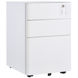 White mobile filing cabinet