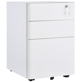 White mobile filing cabinet