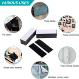 25 Pack Heavy Duty Self-Adhesive Hook-and-Loop Strips, 3 x 10cm – No-Nails Picture Hanging Tape, Black