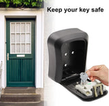 Wall-Mounted 4-Digit Combination Key Safe – Waterproof Outdoor Key Lock Box with Resettable Code