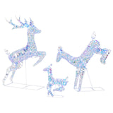 Outsunny Iridescent Lighted Reindeer Family – 3 Piece