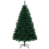 HOMCOM 6ft Hinged Artificial Fir Christmas Tree with 700 Branch Tips and Foldable Steel Stand, Green