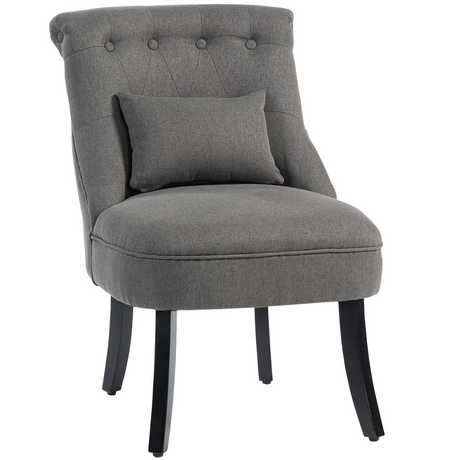 HOMCOM charcoal retro accent chair