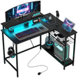 HOMCOM L-shaped LED gaming desk