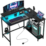 HOMCOM L-shaped LED gaming desk