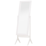 Tall Freestanding Dressing Mirror with Adjustable Tilt White