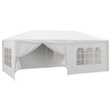 Outsunny 6x3m Gazebo Party Tent with Removable Side Walls & Windows – Outdoor Garden Event Canopy, White