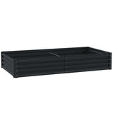 Outsunny 180 x 90cm Galvanised Steel Raised Planter