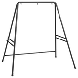 Outsunny Hammock Chair Stand with Solid Steel Frame – Fits Single & Double Connection Points, Black