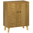 Natural chevron door sideboard