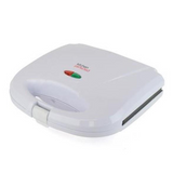 KitchenPerfected 2 Slice Sandwich & Omelette Maker with Non-Stick Plates, 750W – Cut & Seal Toastie Maker, White