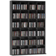 HOMCOM black DVD and CD storage rack