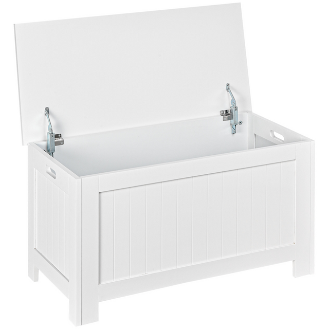 Large white toy chest