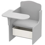 AIYAPLAY Kids Table and Chair Set with Storage Bin – Children's Desk for Playing, Reading & Painting, Ages 3-5, Grey