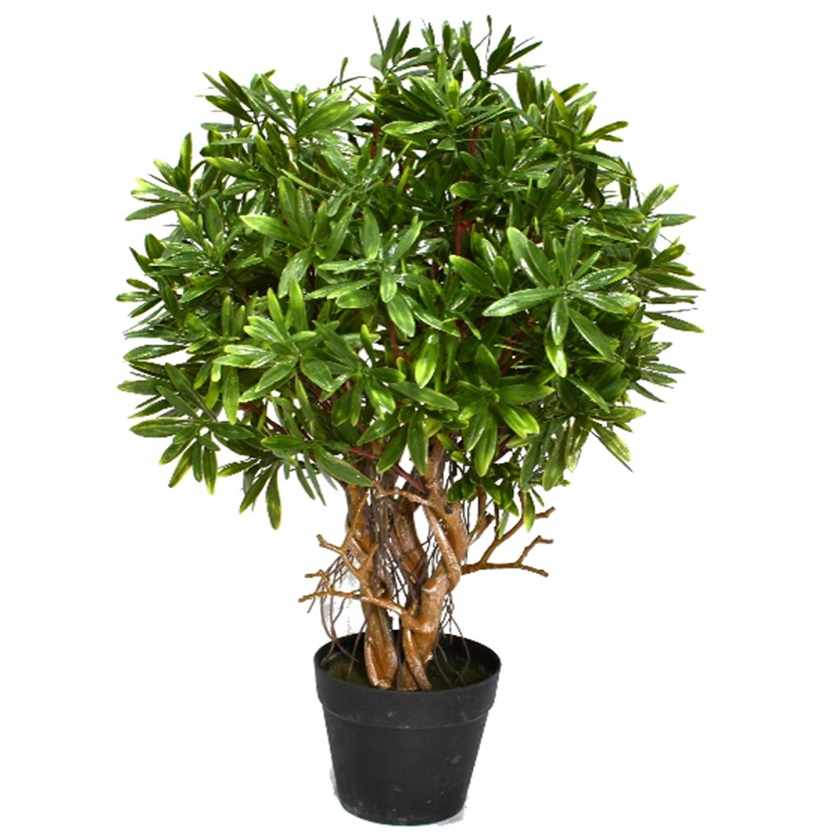 Fire Retardant Mini Ficus Topiary Ball Plant, 45cm – Maintenance-Free Artificial Greenery