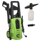 DURHAND 1800W Pressure Washer with 150 Bar Max Pressure and Snow Foam Bottle – Garden and Car Jet Washer