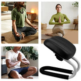 Adjustable Height Meditation Stool with Metal Frame & Cushioned Seat – Portable Prayer & Kneeling Bench for Yoga