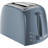 Russell Hobbs Textures 2-Slice Toaster 850W with Wide Slots and Variable Browning – Grey, 21644