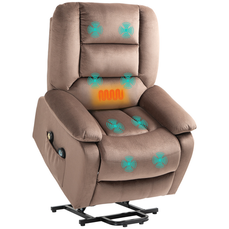 HOMCOM brown riser recliner lift chair