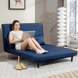 HOMCOM dark blue click-clack sofa bed