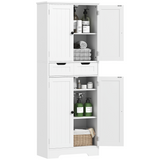 HOMCOM white tall bathroom cabinet