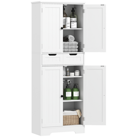 HOMCOM white tall bathroom cabinet