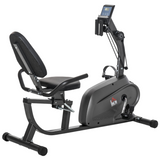 HOMCOM Recumbent Exercise Bike with 8 Magnetic Resistance Levels, LCD Monitor & Tablet Holder – Home Cardio Cycling