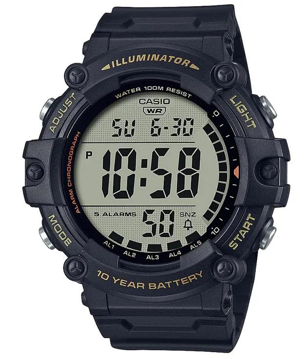 Casio Men's Digital Black Resin Strap Watch - AE-1500WHX-1AVDF