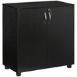 Black locking office cabinet