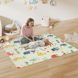 Foldable Baby Play Mat – Reversible Dinosaur Foam Crawling Mat, 177 x 146 cm
