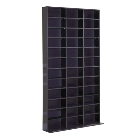 Black CD DVD media shelves