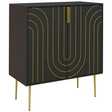 HOMCOM Art Deco black and gold storage cabinet
