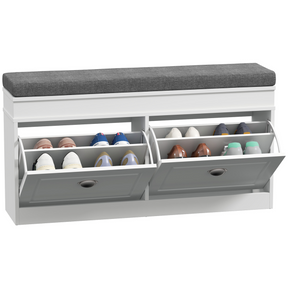 Shoe storage bench with cushion