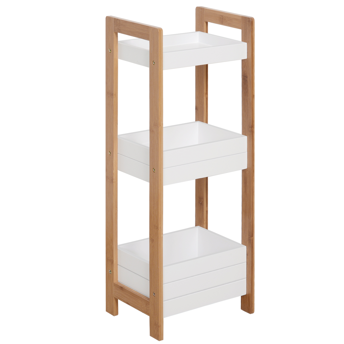 3-tier bamboo bathroom shelves
