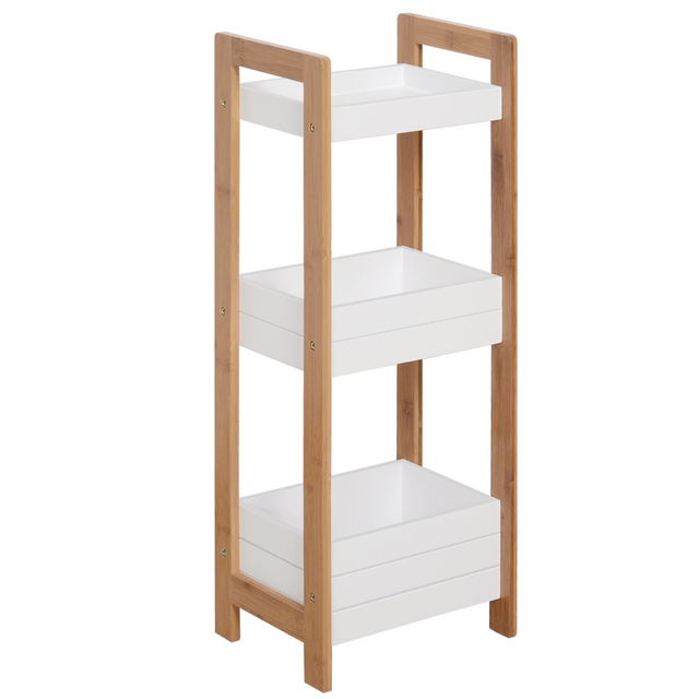 3-tier bamboo bathroom shelves